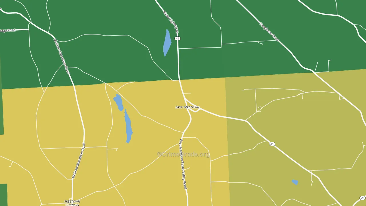 East Freetown, NY Map of Assault Rates