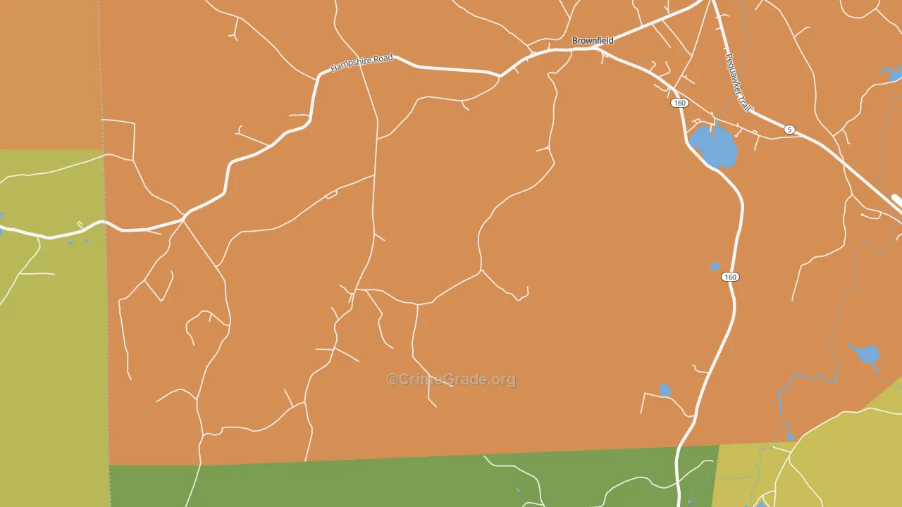 East Fryeburg, ME Map of Assault Rates