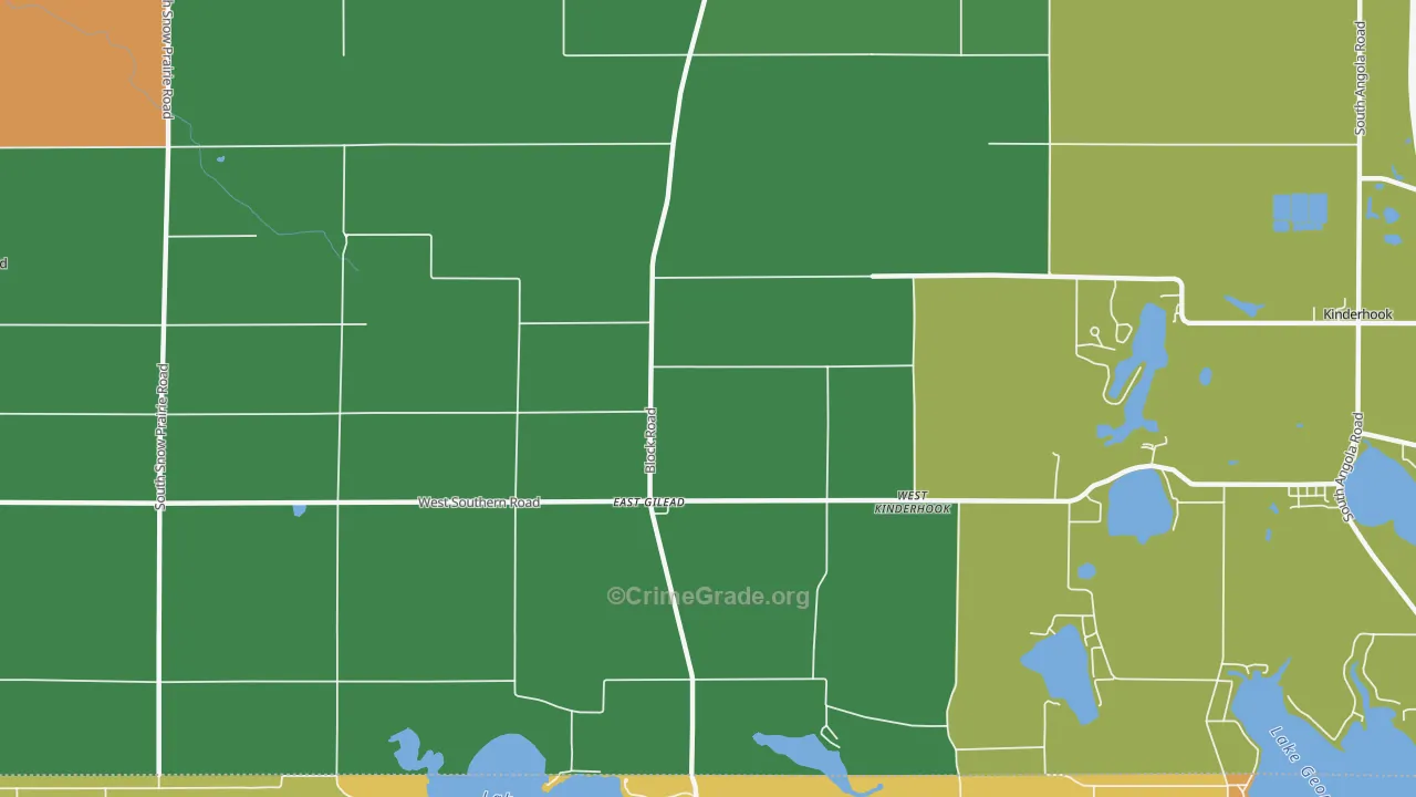 East Gilead, MI Map of Assault Rates