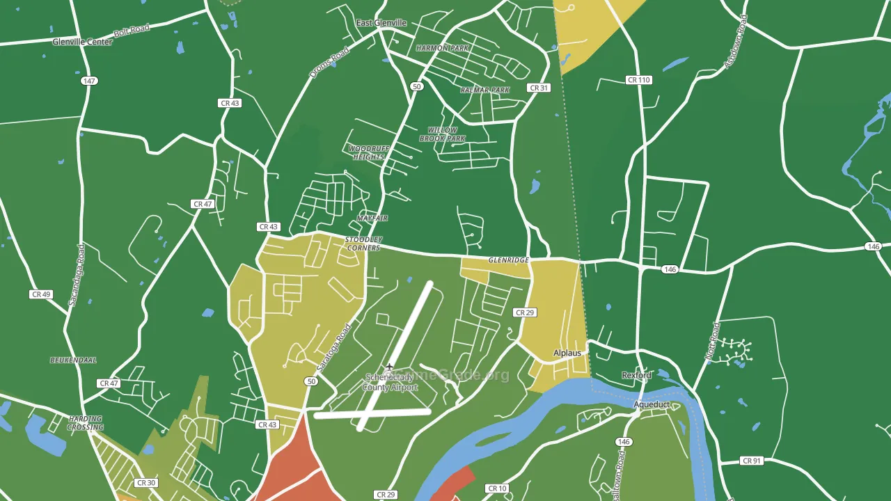 East Glenville, NY Map of Assault Rates