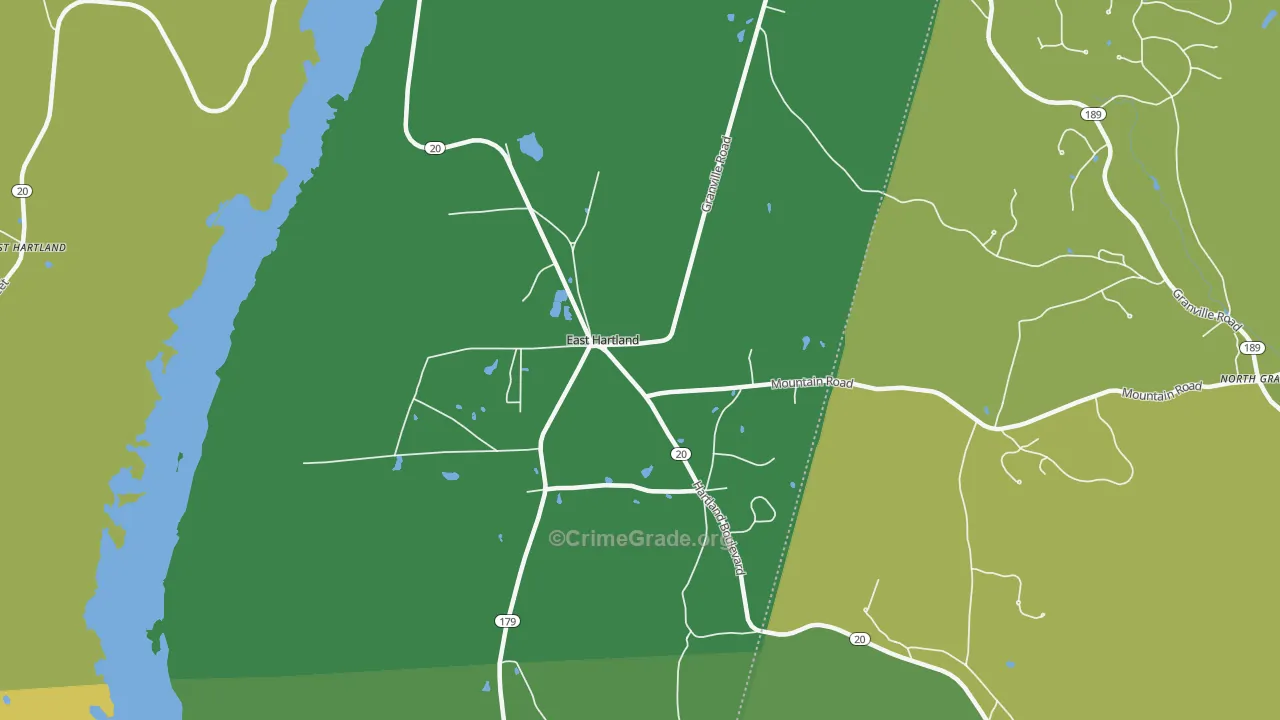 East Hartland, CT Map of Assault Rates