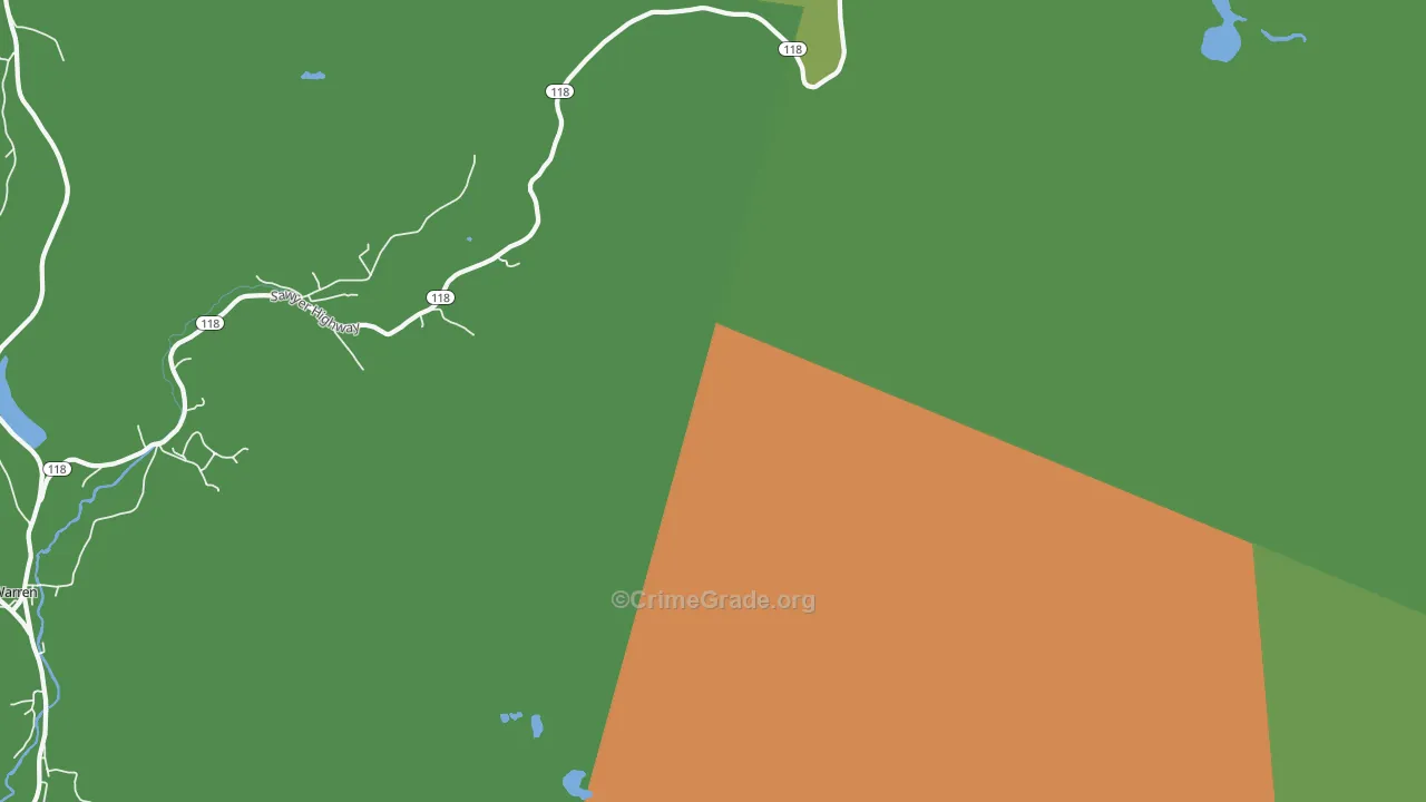East Hebron, NH Map of Assault Rates