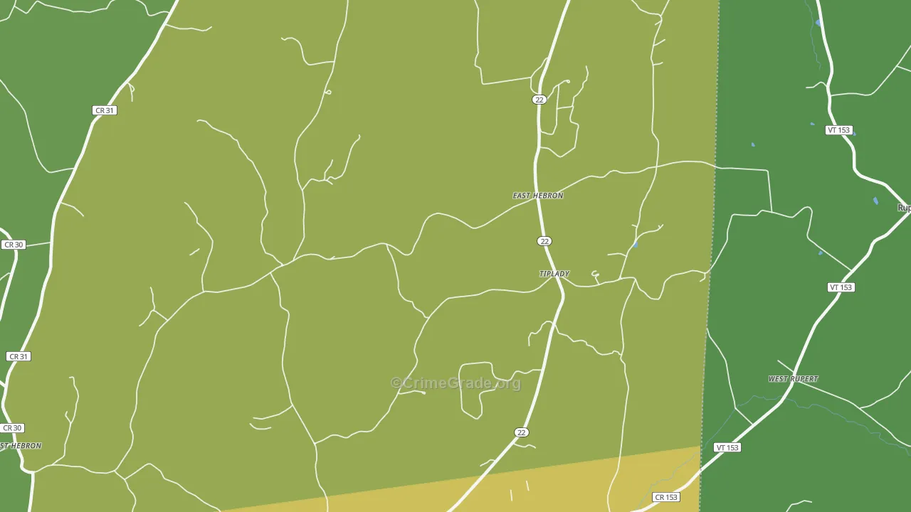 East Hebron, NY Map of Assault Rates