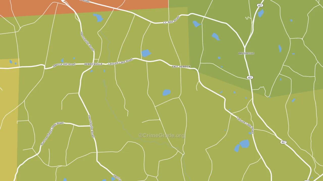 East Herrick, PA Map of Assault Rates