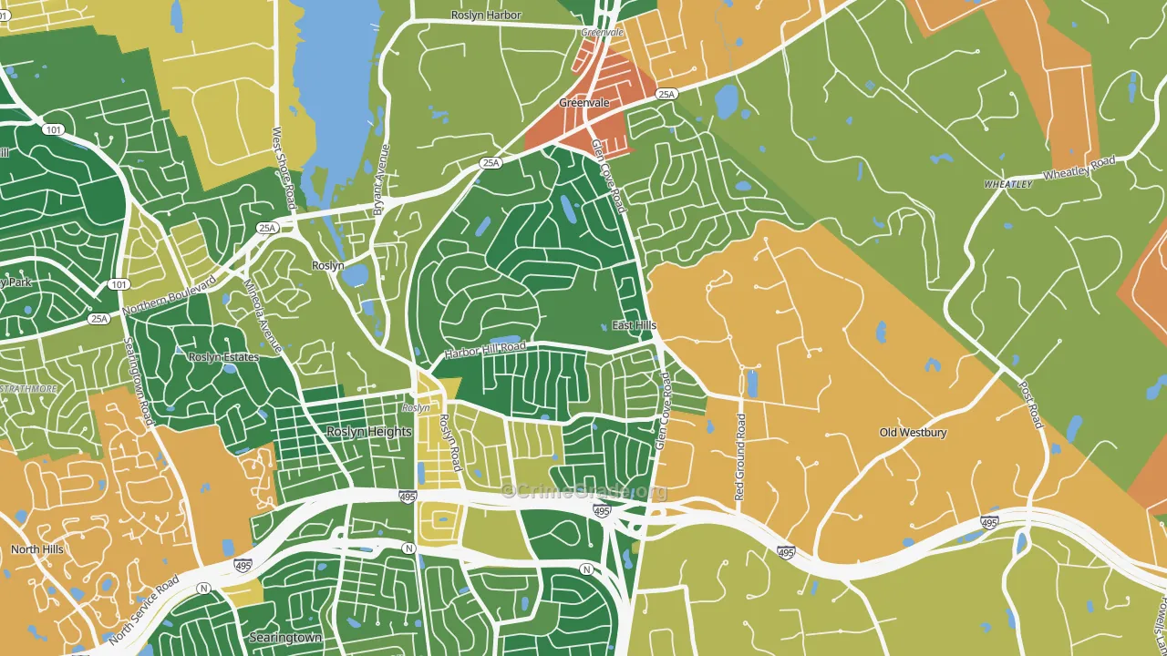 East Hills, NY Map of Assault Rates