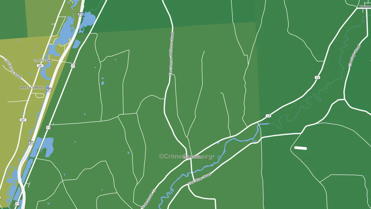 East Homer, NY Map of Assault Rates