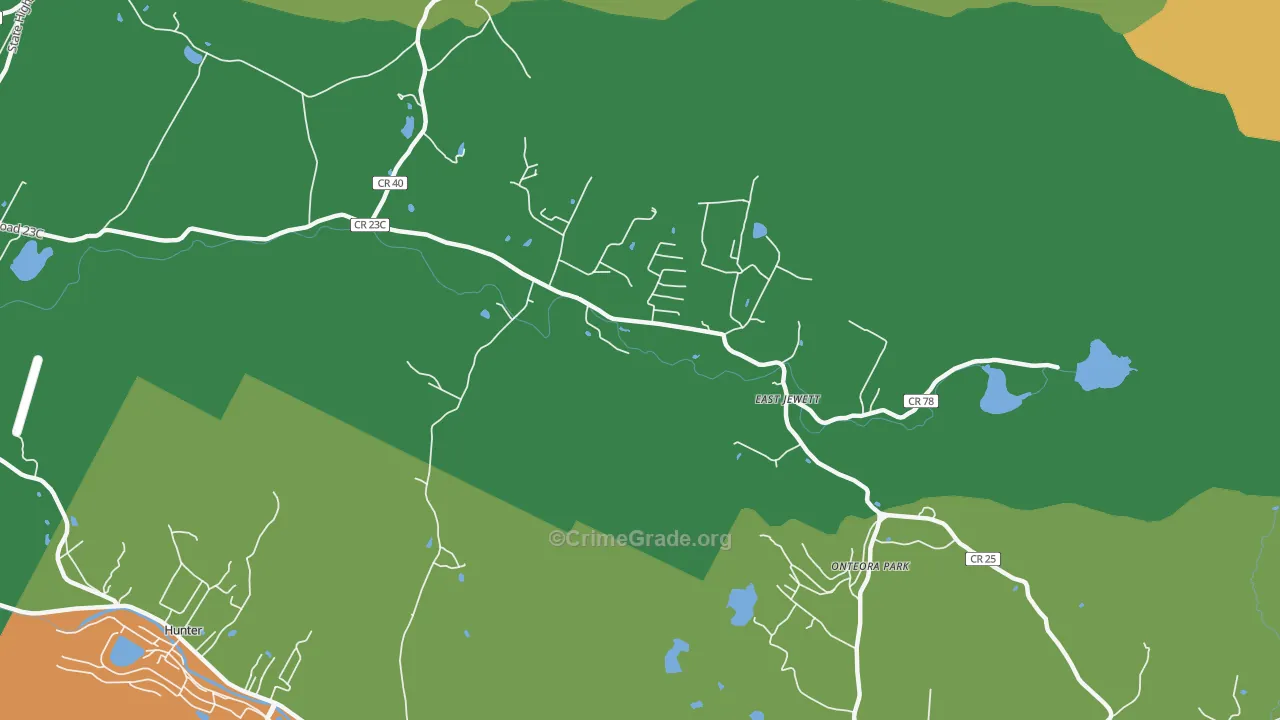 East Jewett, NY Map of Assault Rates