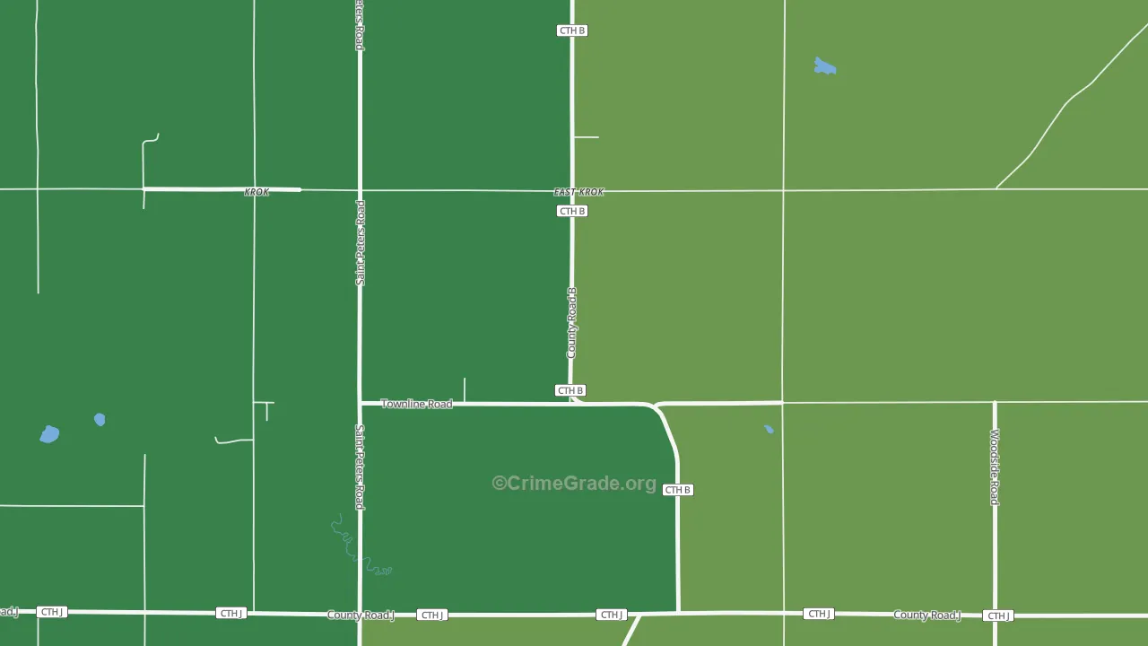 East Krok, WI Map of Assault Rates