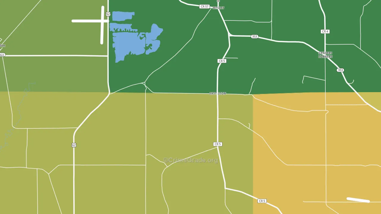 East Leon, NY Map of Assault Rates