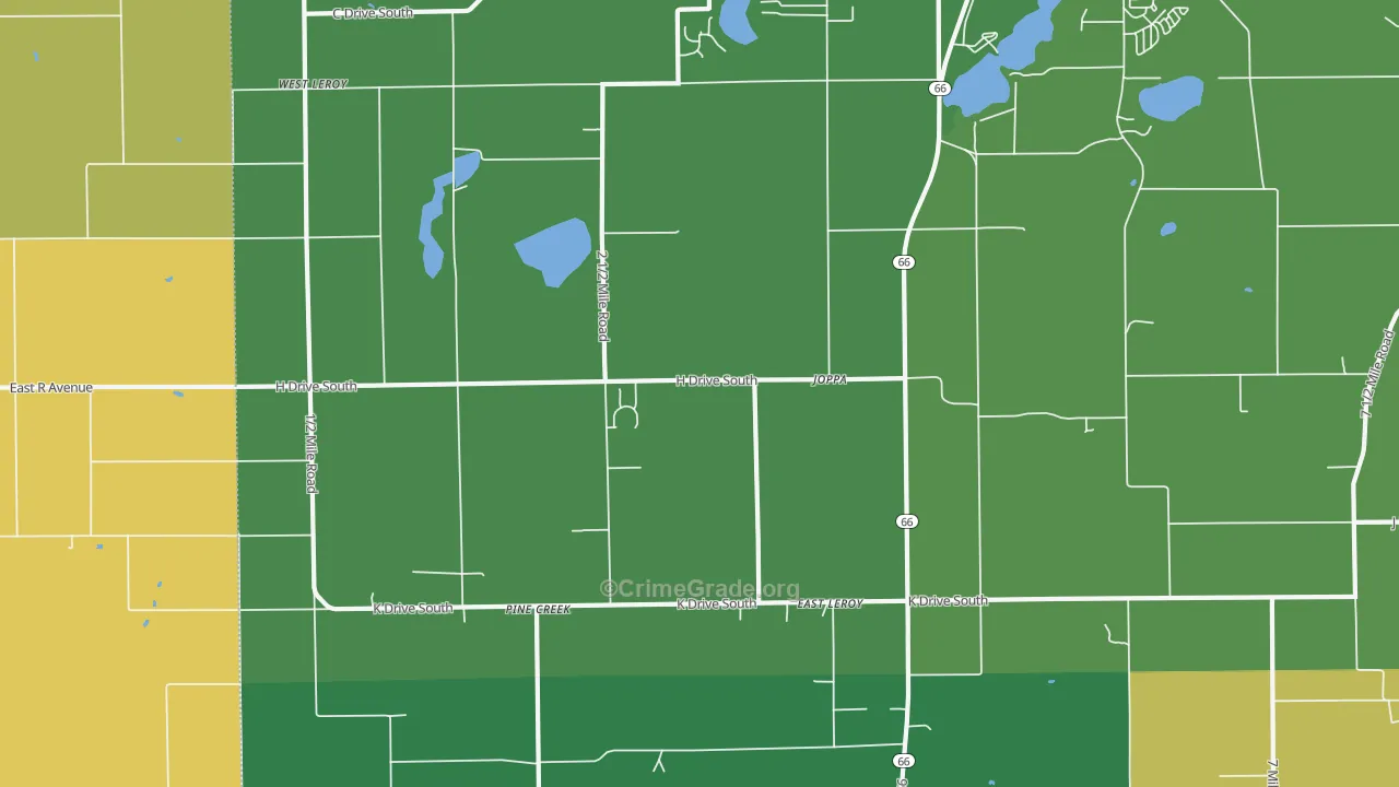East Leroy, MI Map of Assault Rates