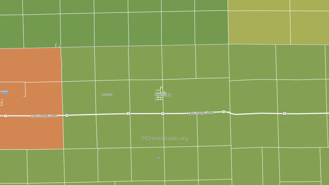 East Lynn, IL Map of Assault Rates