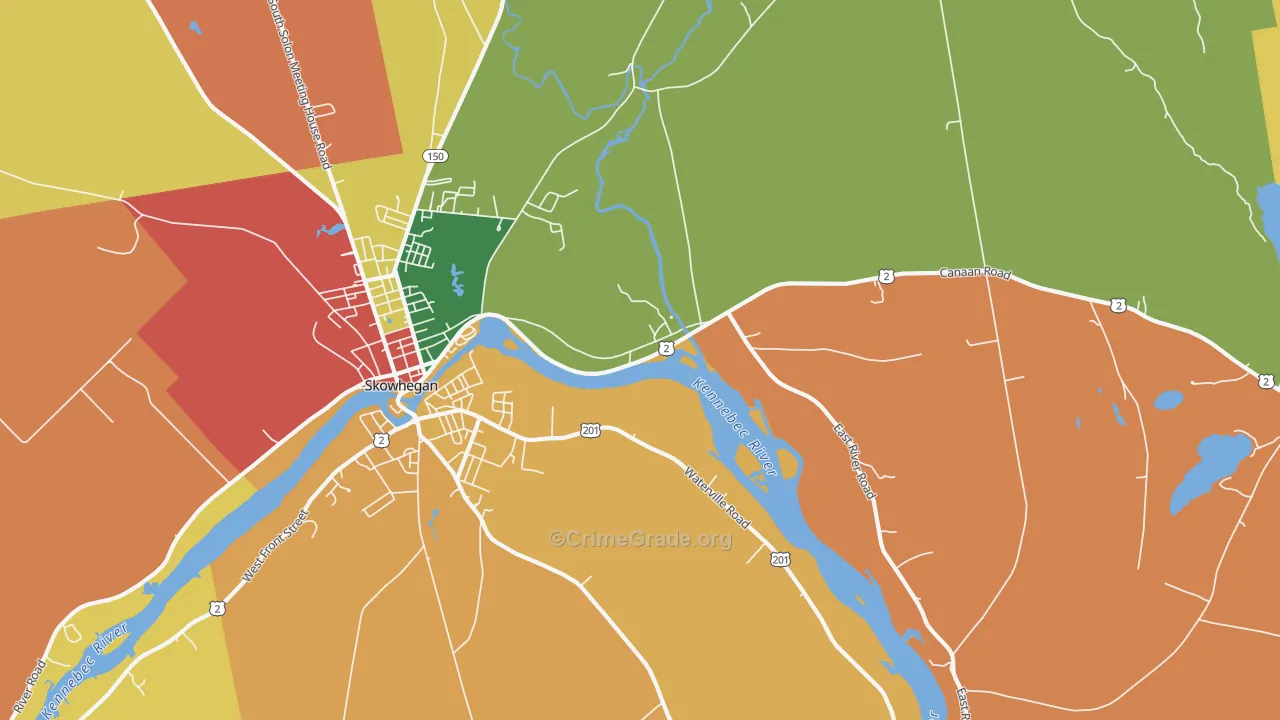 East Madison, ME Map of Assault Rates