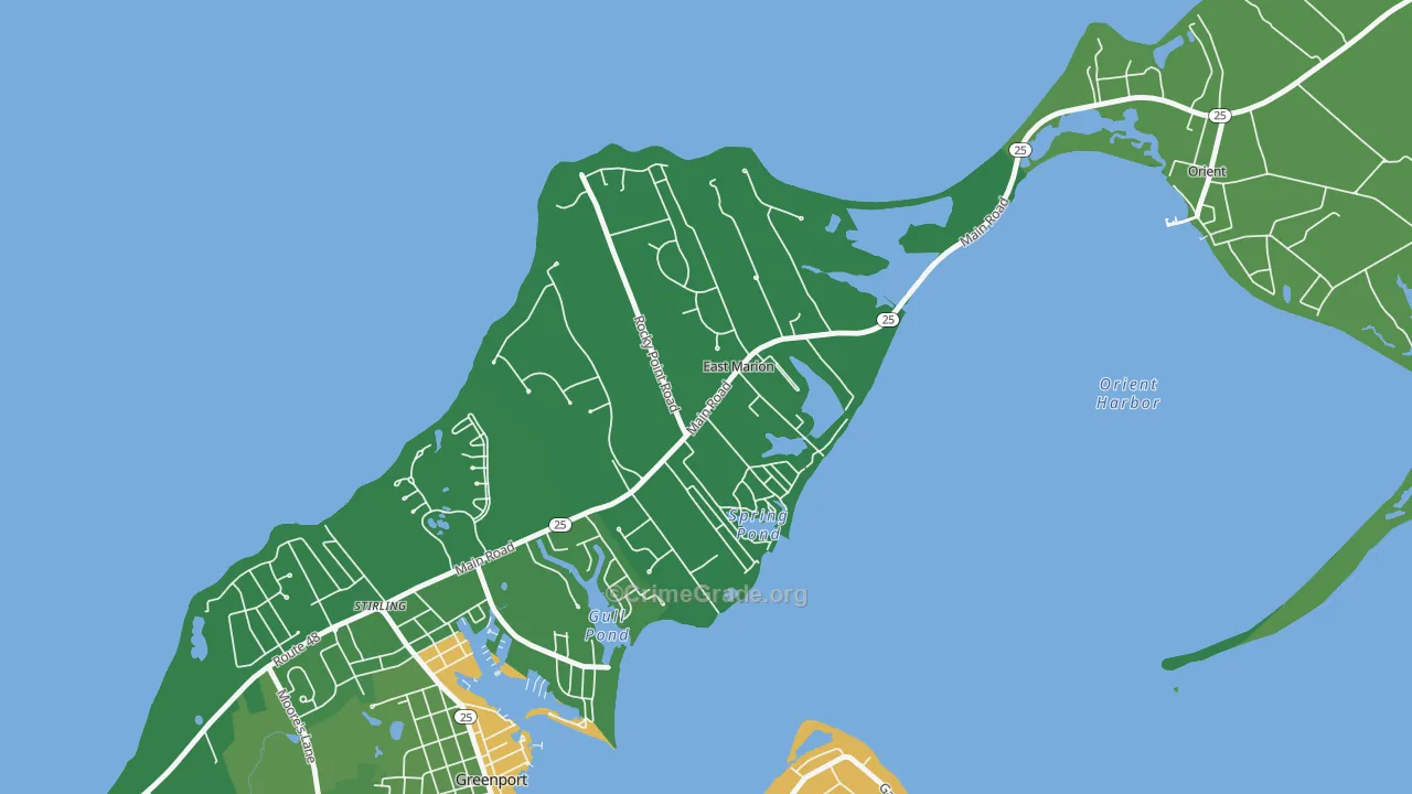 East Marion, NY Map of Assault Rates