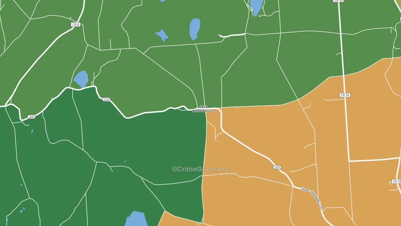 East McDonough, NY Map of Assault Rates
