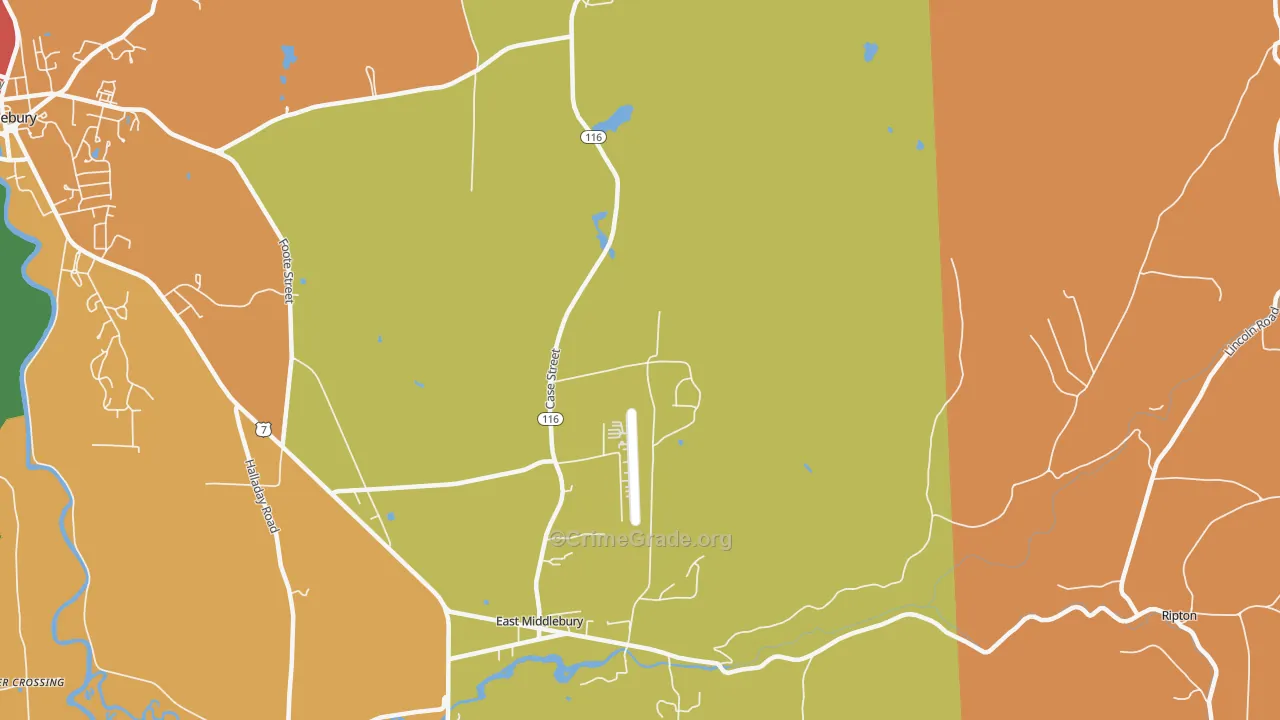 East Middlebury, VT Map of Assault Rates
