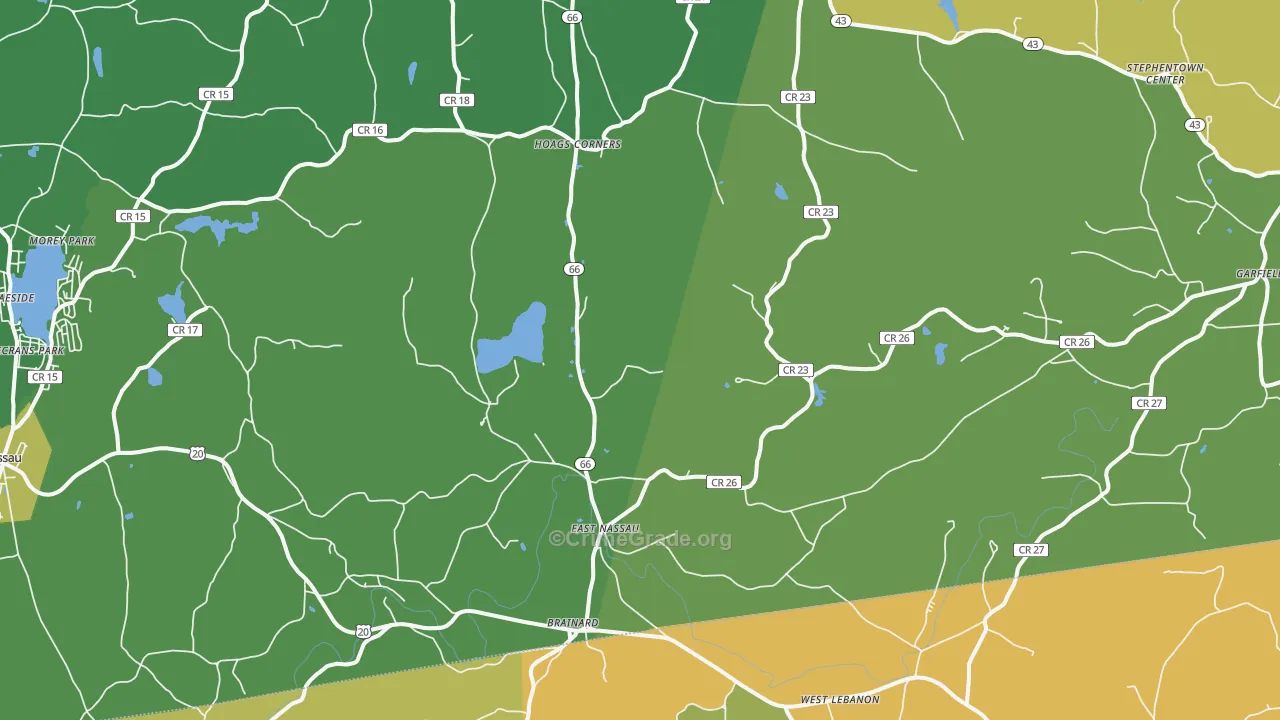 East Nassau, NY Map of Assault Rates