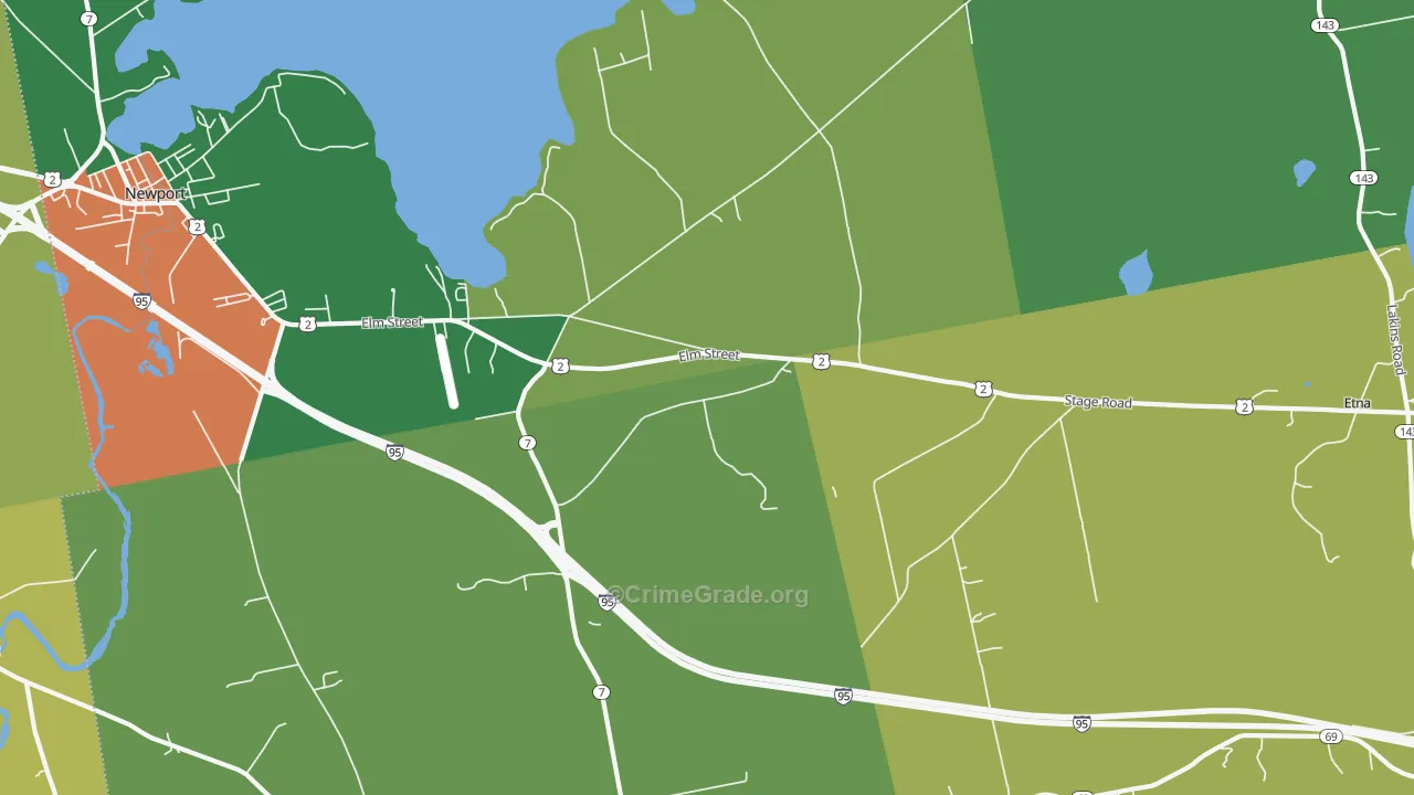 East Newport, ME Map of Assault Rates