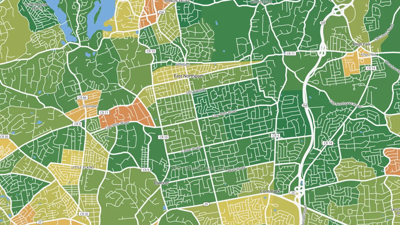 East Northport, NY Map of Assault Rates
