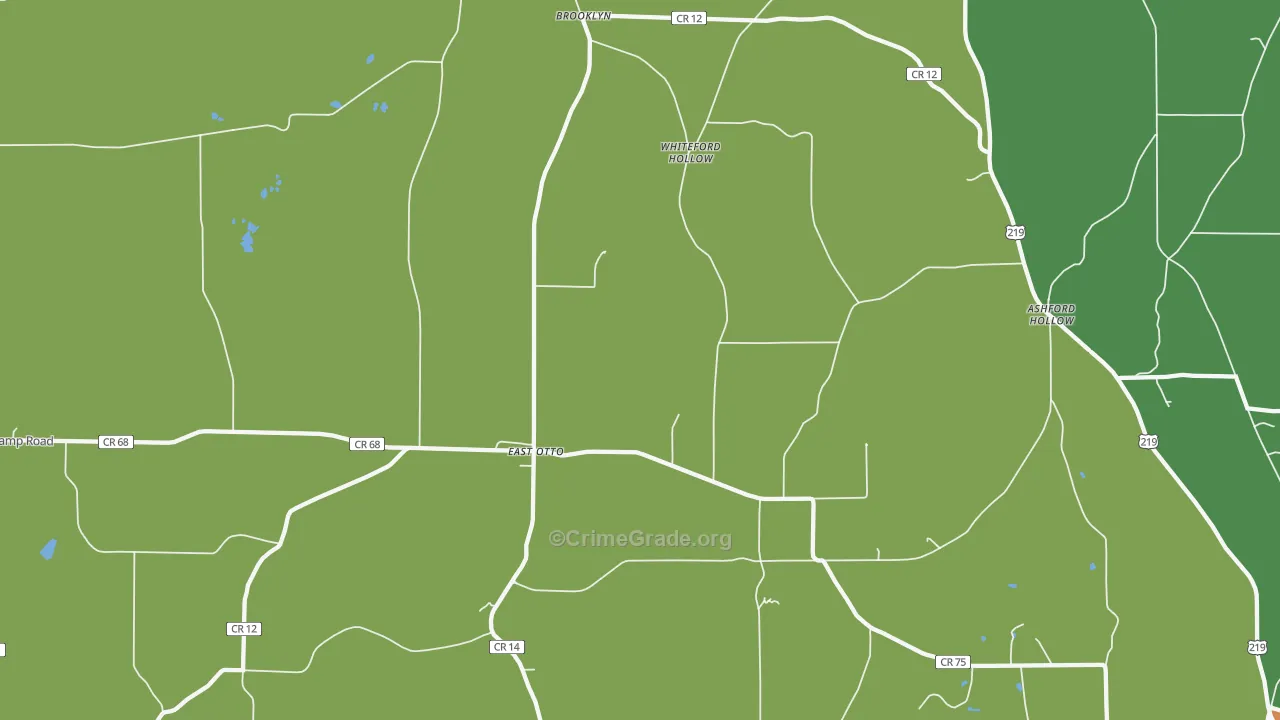 East Otto, NY Map of Assault Rates