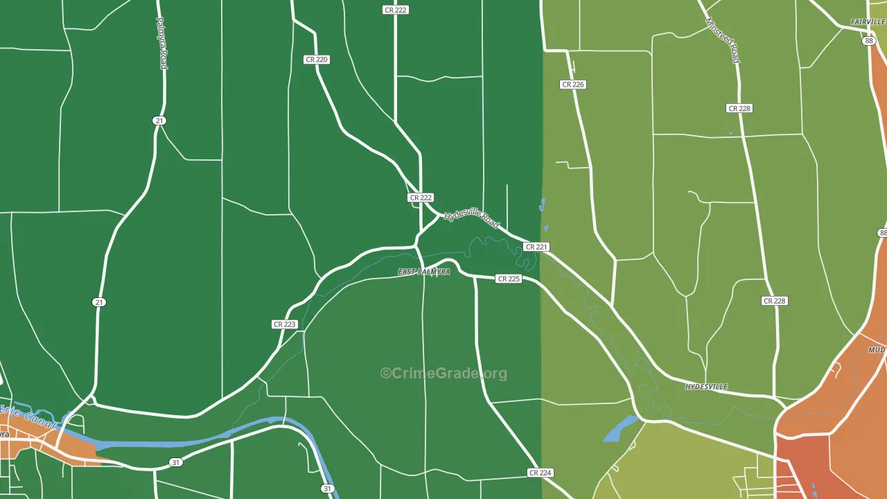 East Palmyra, NY Map of Assault Rates