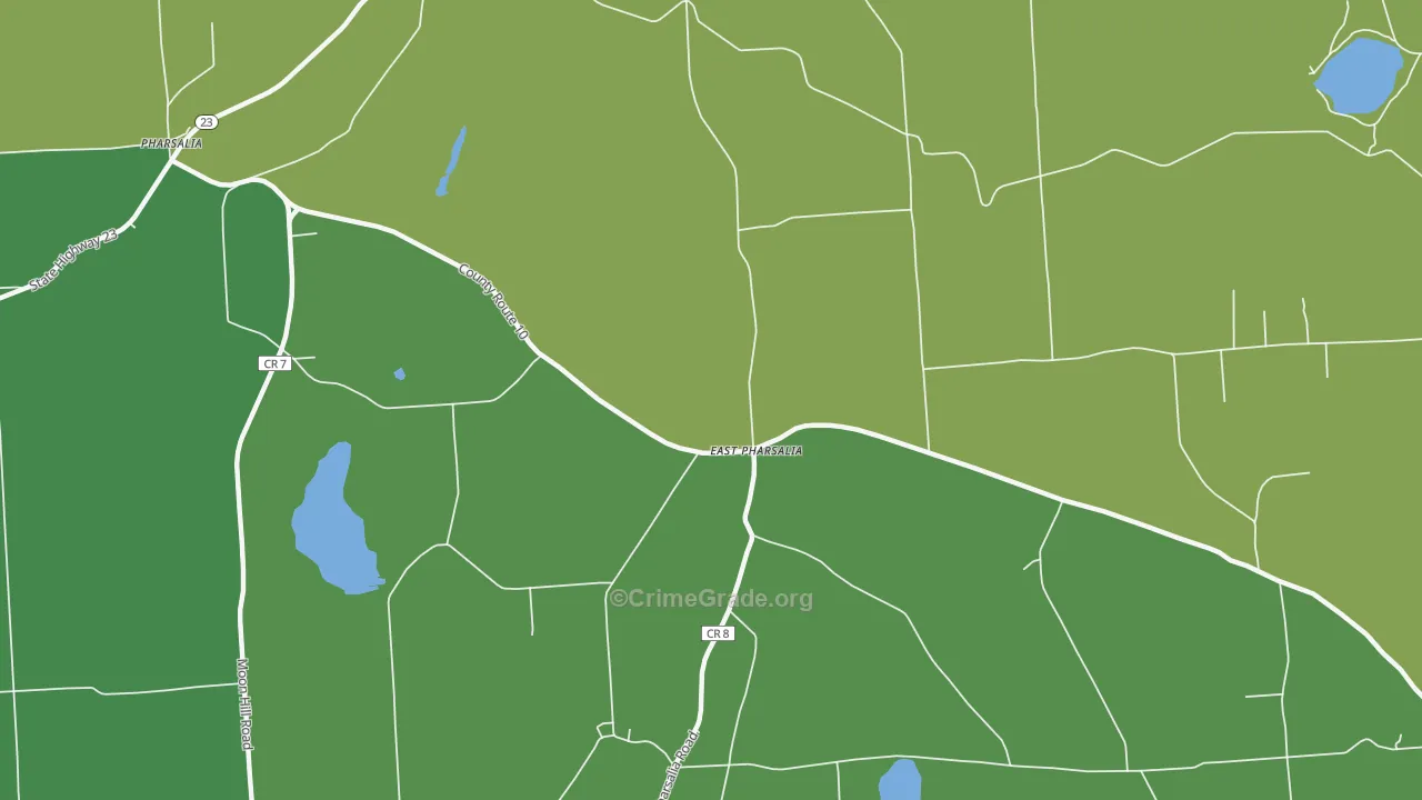 East Pharsalia, NY Map of Assault Rates