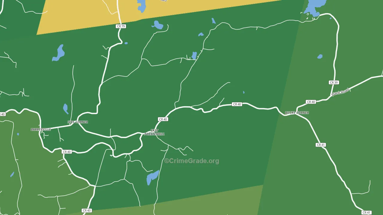 East Poestenkill, NY Map of Assault Rates
