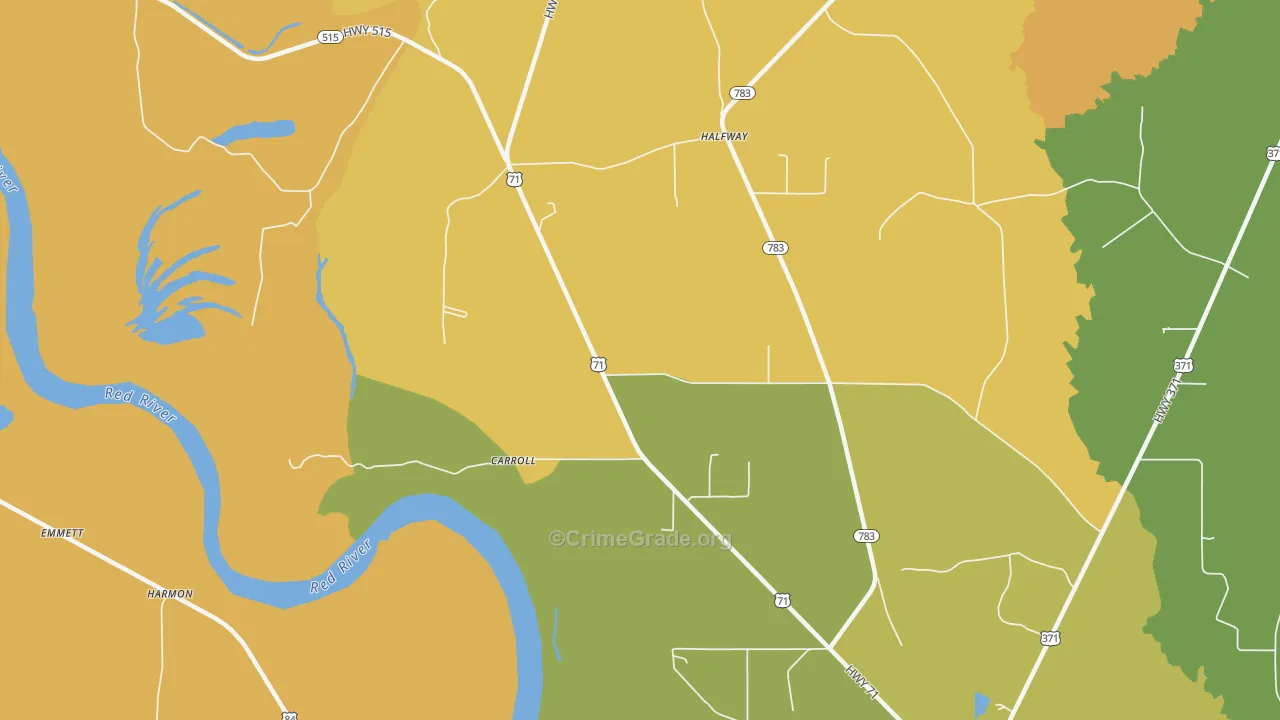 East Point, LA Map of Assault Rates