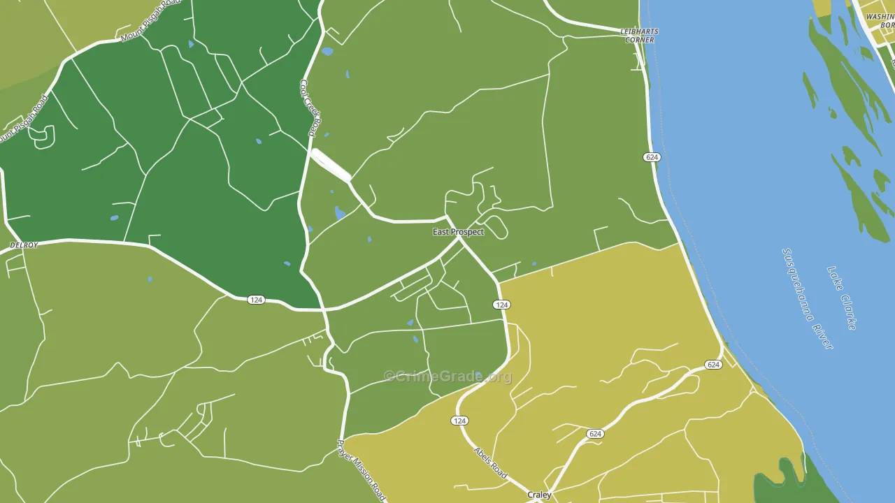 East Prospect, PA Map of Assault Rates