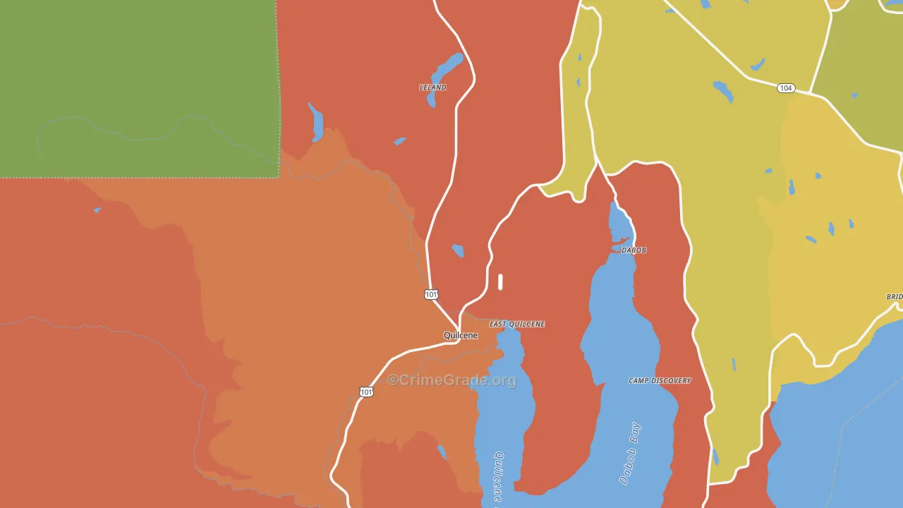 East Quilcene, WA Map of Assault Rates