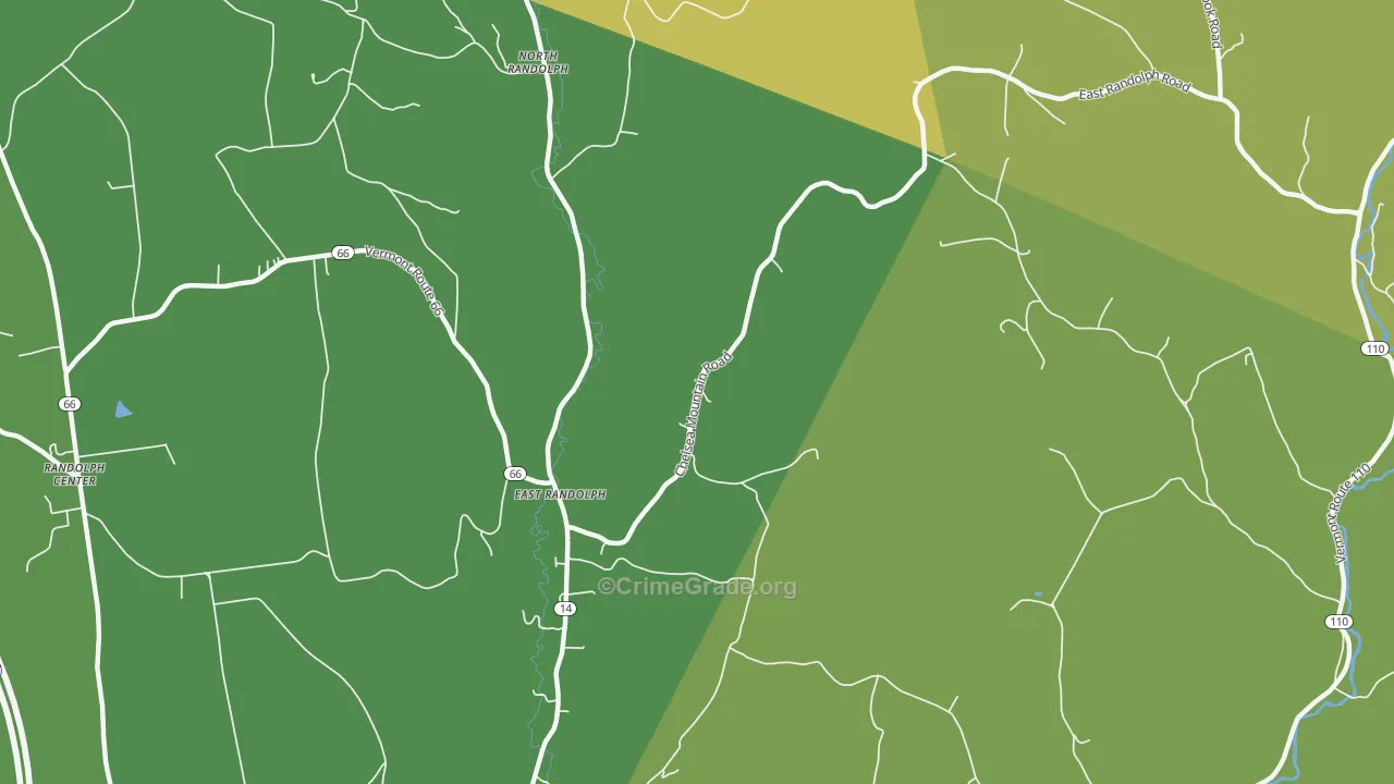 East Randolph, VT Map of Assault Rates