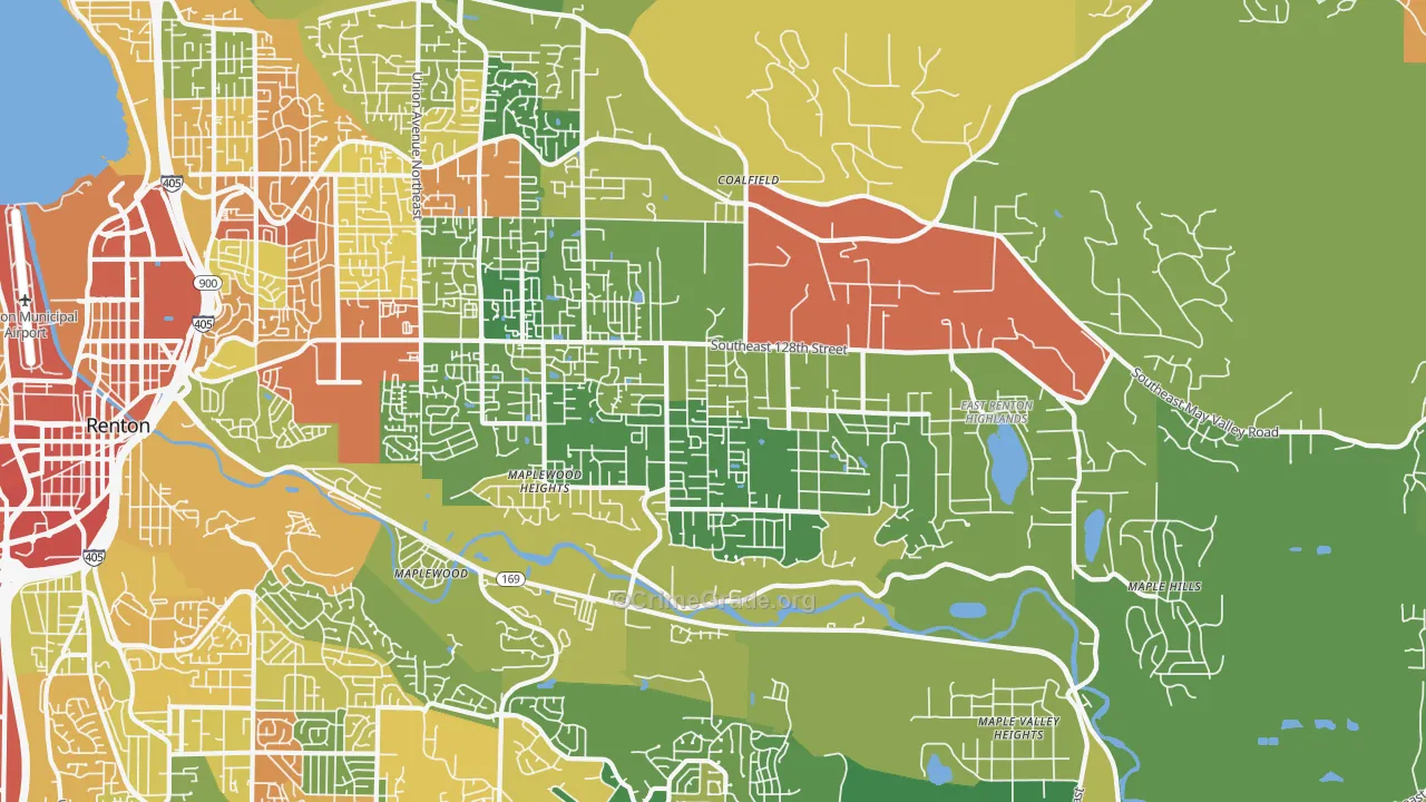 East Renton Highlands, WA Map of Assault Rates