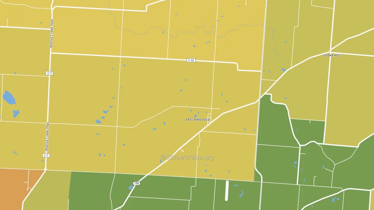 East Ringgold, OH Map of Assault Rates