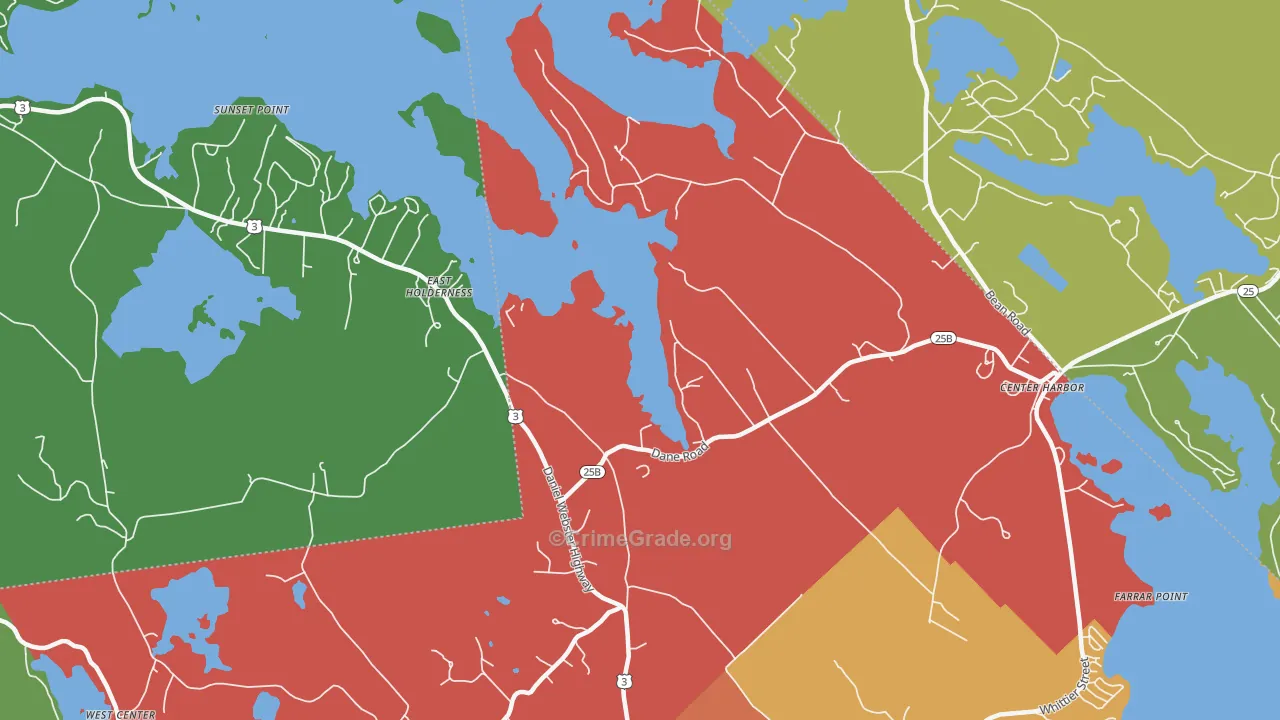 East Sandwich, NH Map of Assault Rates