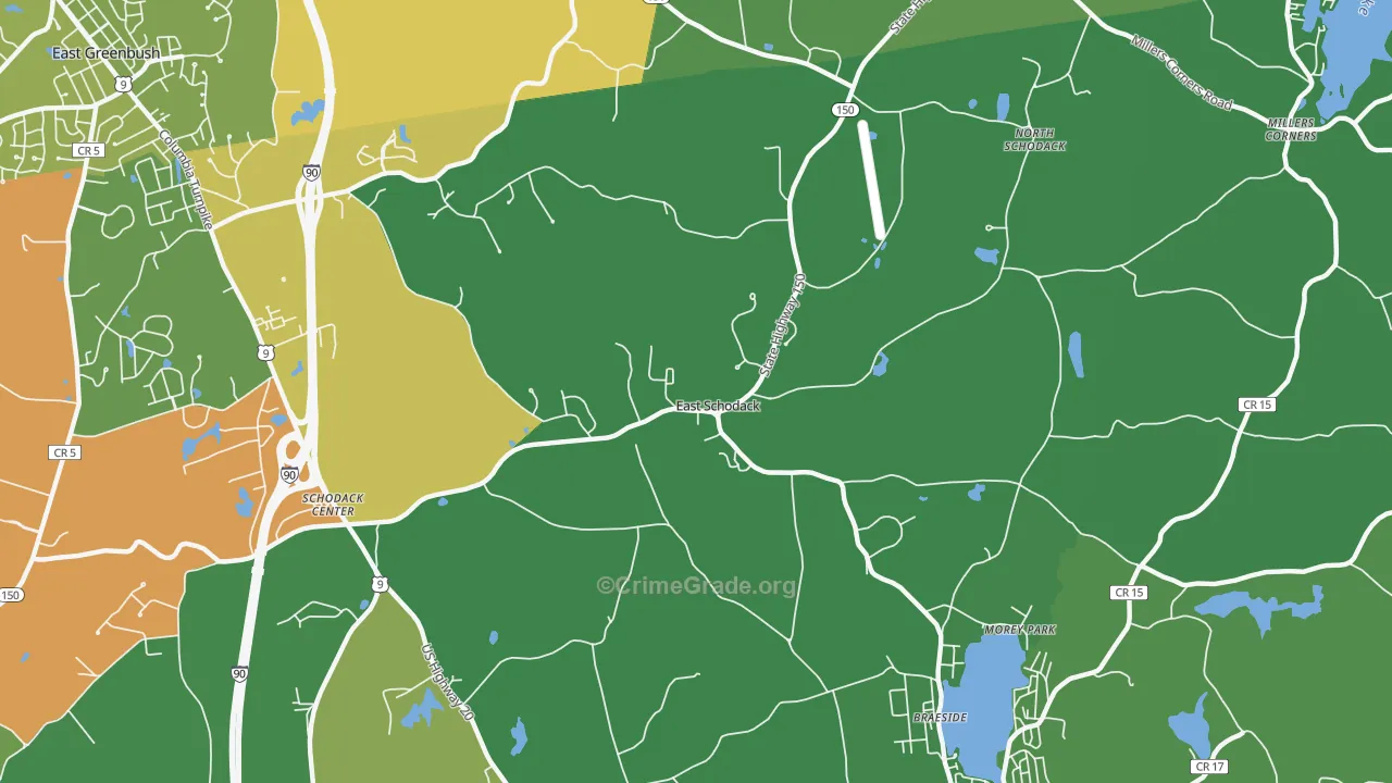 East Schodack, NY Map of Assault Rates