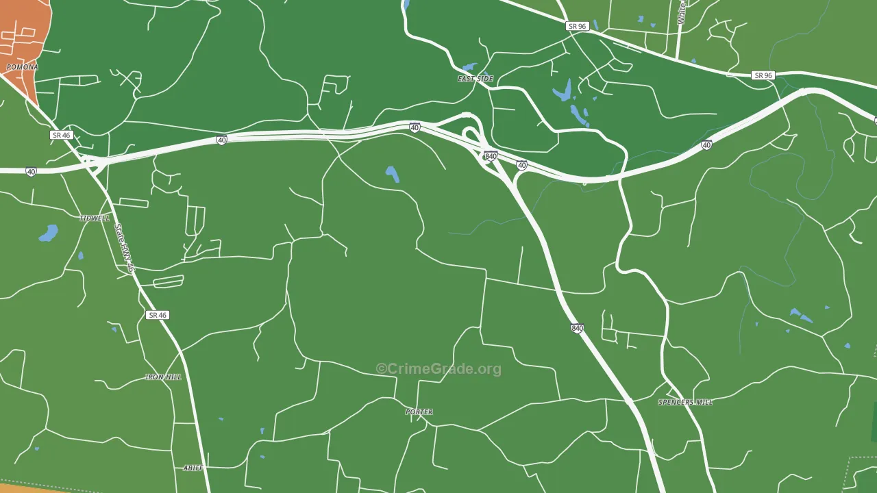 East Side, TN Map of Assault Rates