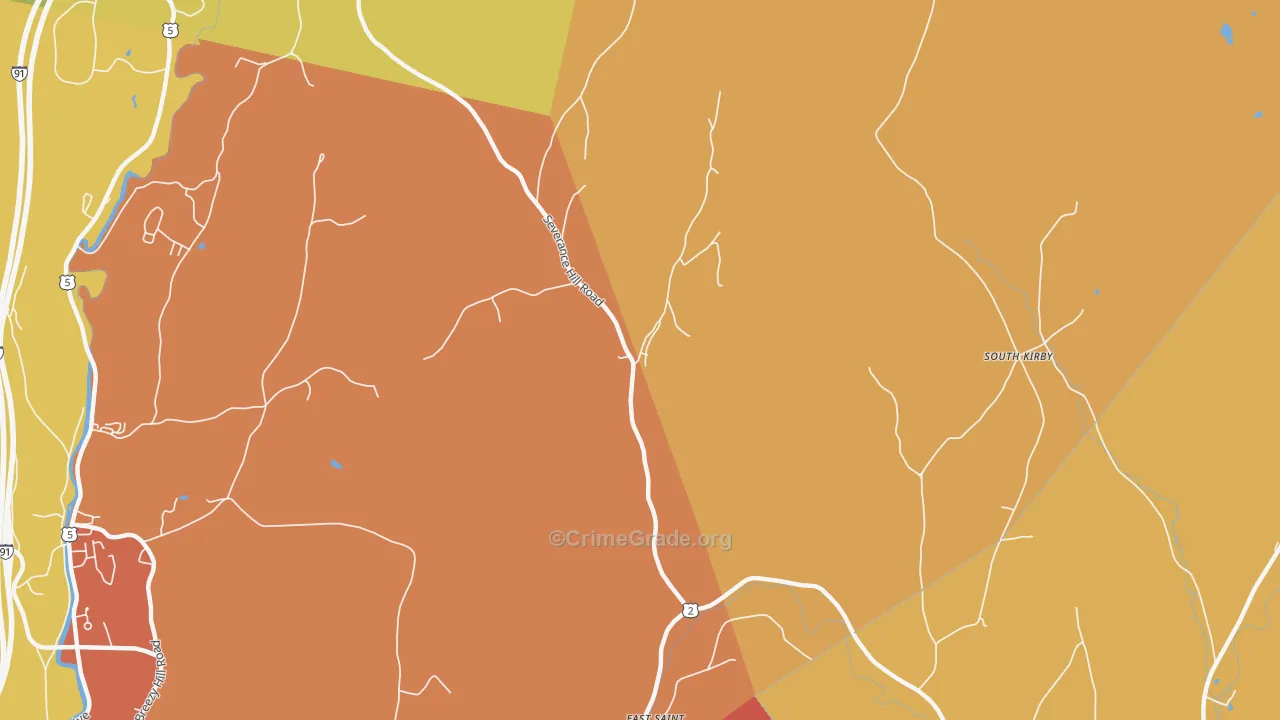 East St. Johnsbury, VT Map of Assault Rates