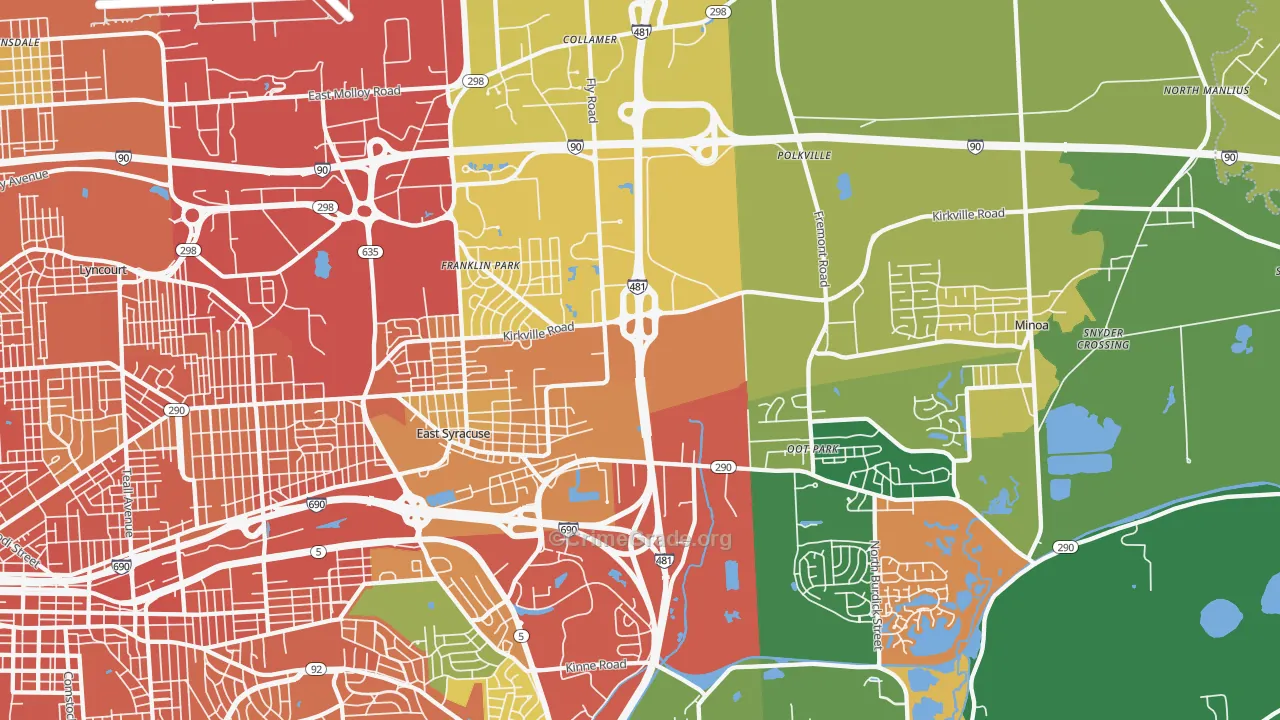 East Syracuse, NY Map of Assault Rates