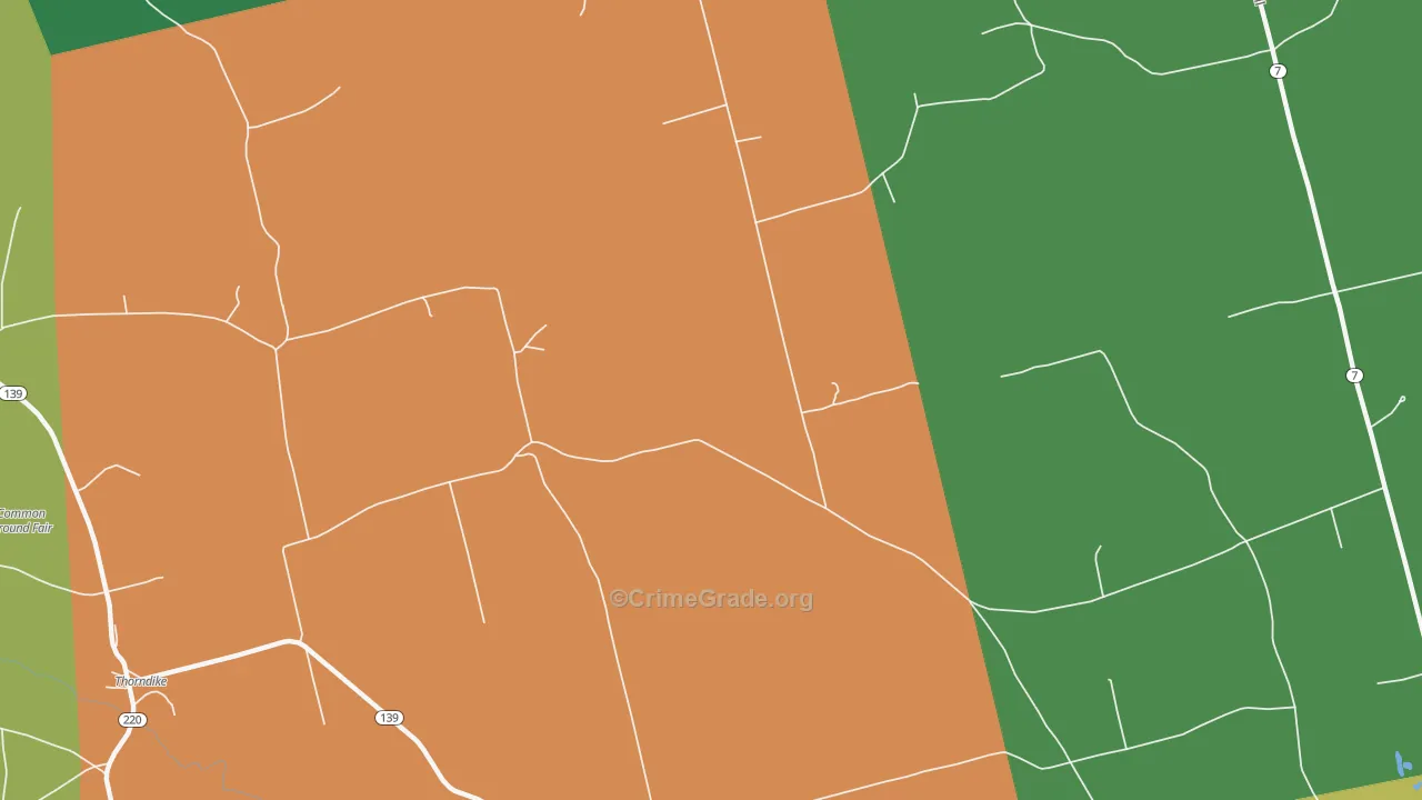 East Thorndike, ME Map of Assault Rates