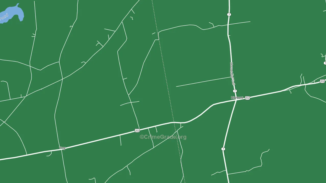 East Troy, ME Map of Assault Rates