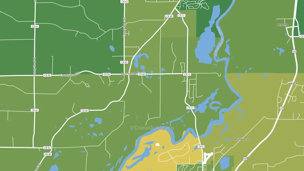 East Union, MN Map of Assault Rates