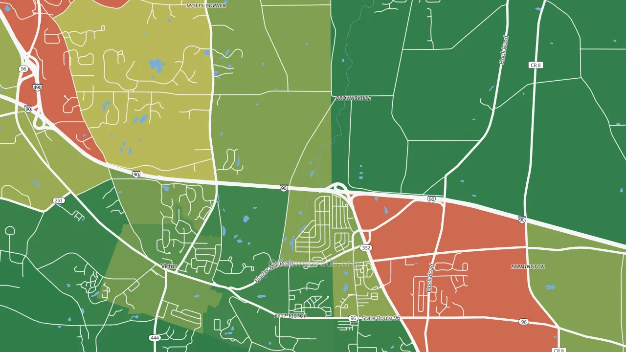 East Victor, NY Map of Assault Rates