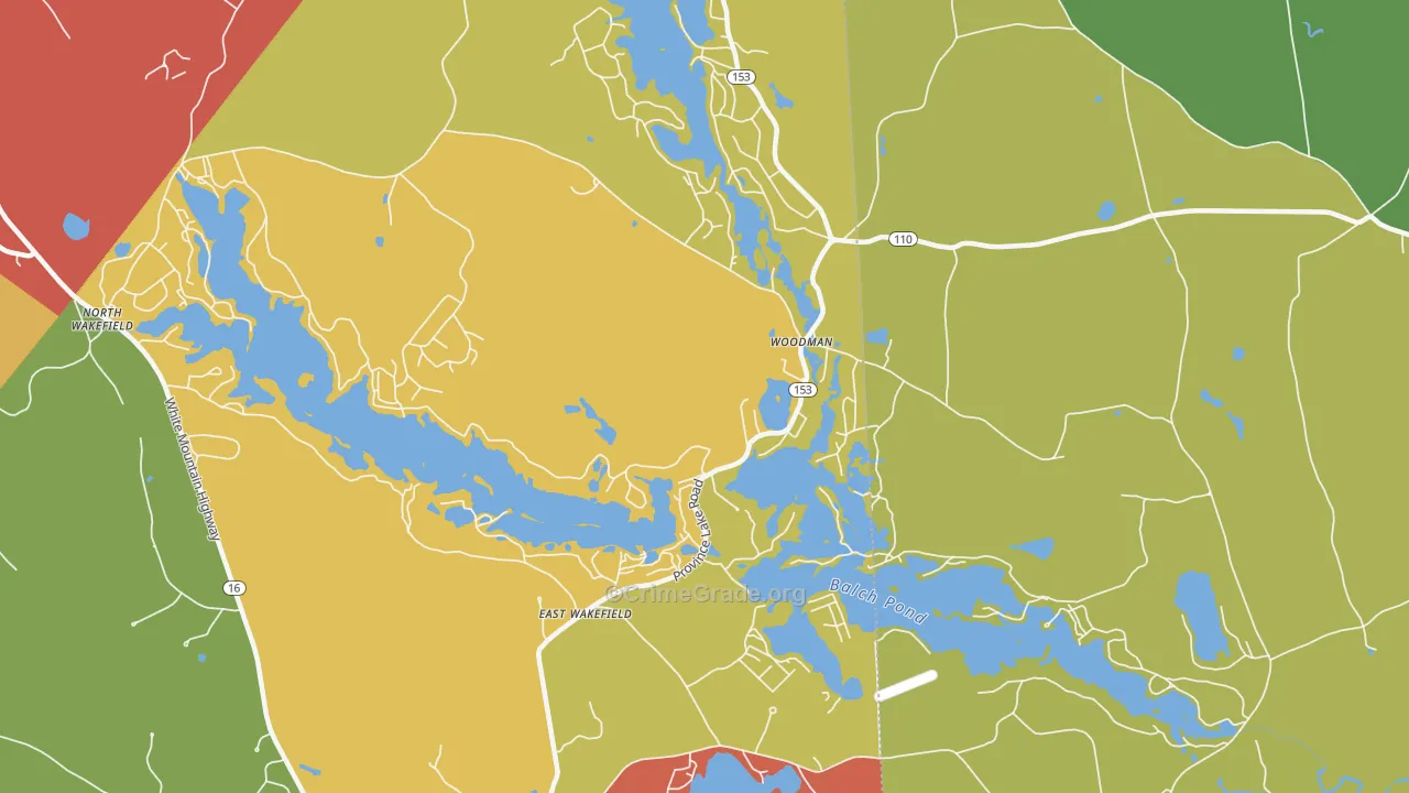 East Wakefield, NH Map of Assault Rates