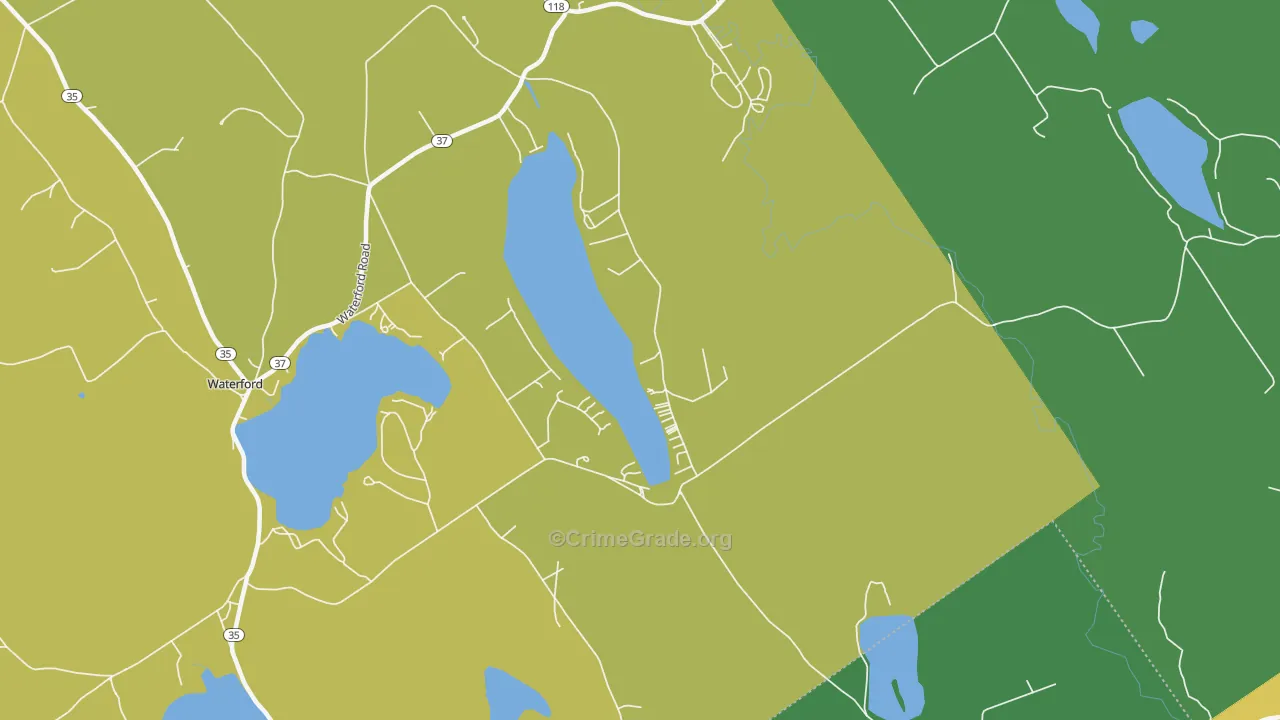 East Waterford, ME Map of Assault Rates