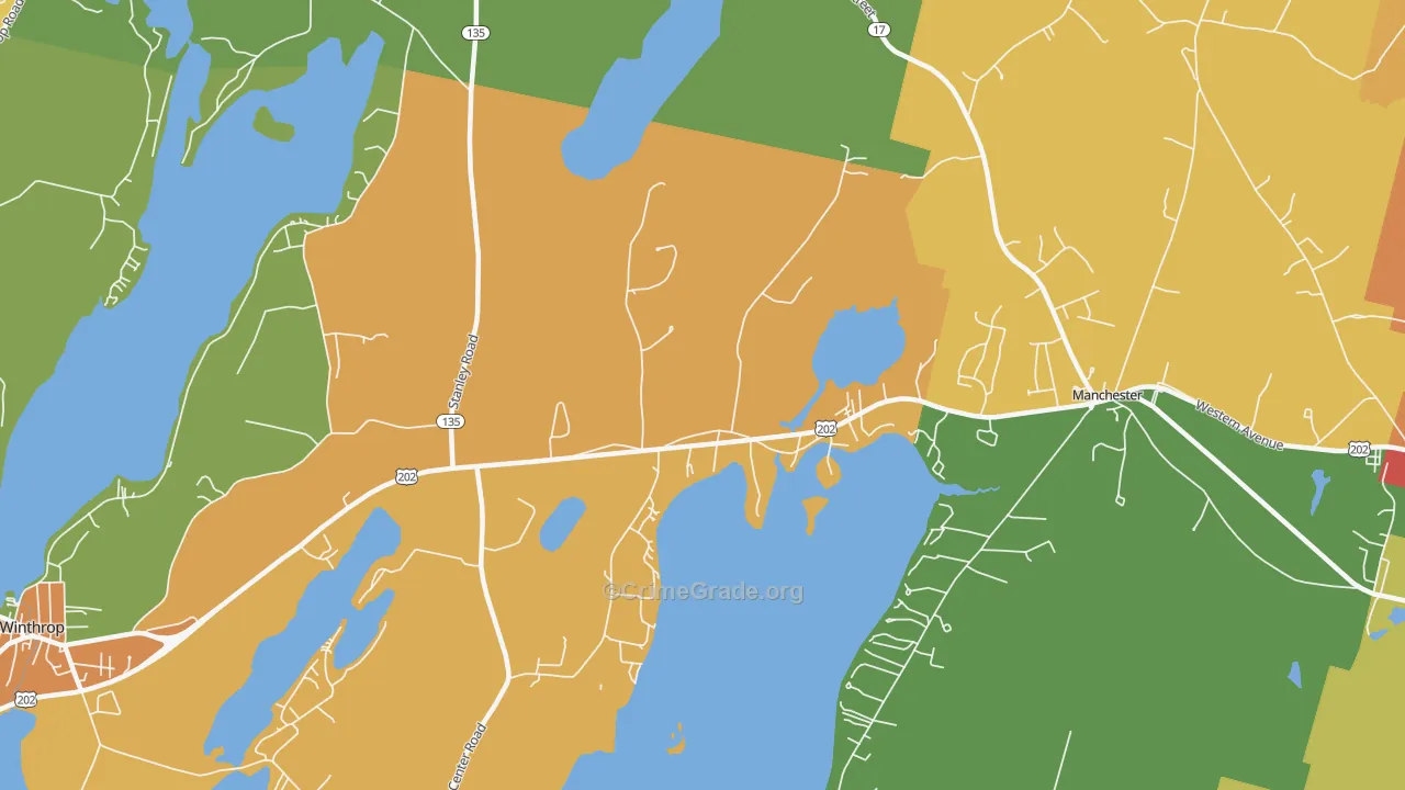 East Winthrop, ME Map of Assault Rates