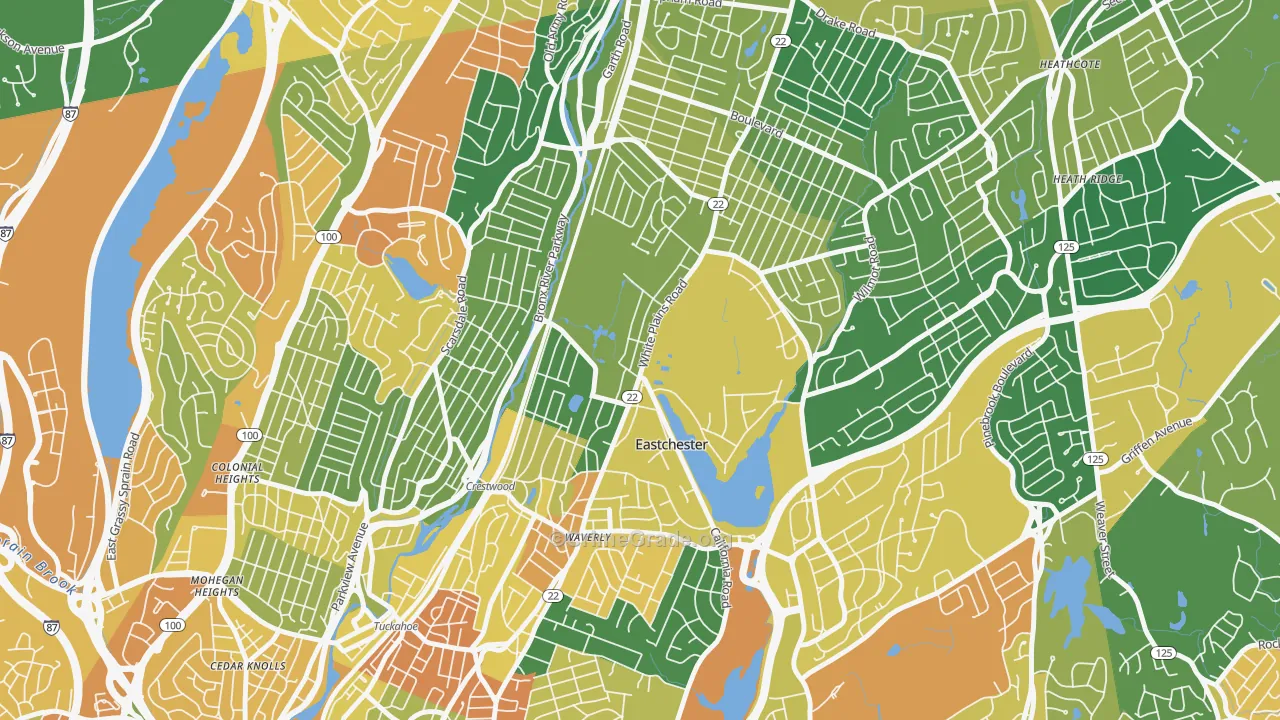 Eastchester, NY Map of Assault Rates