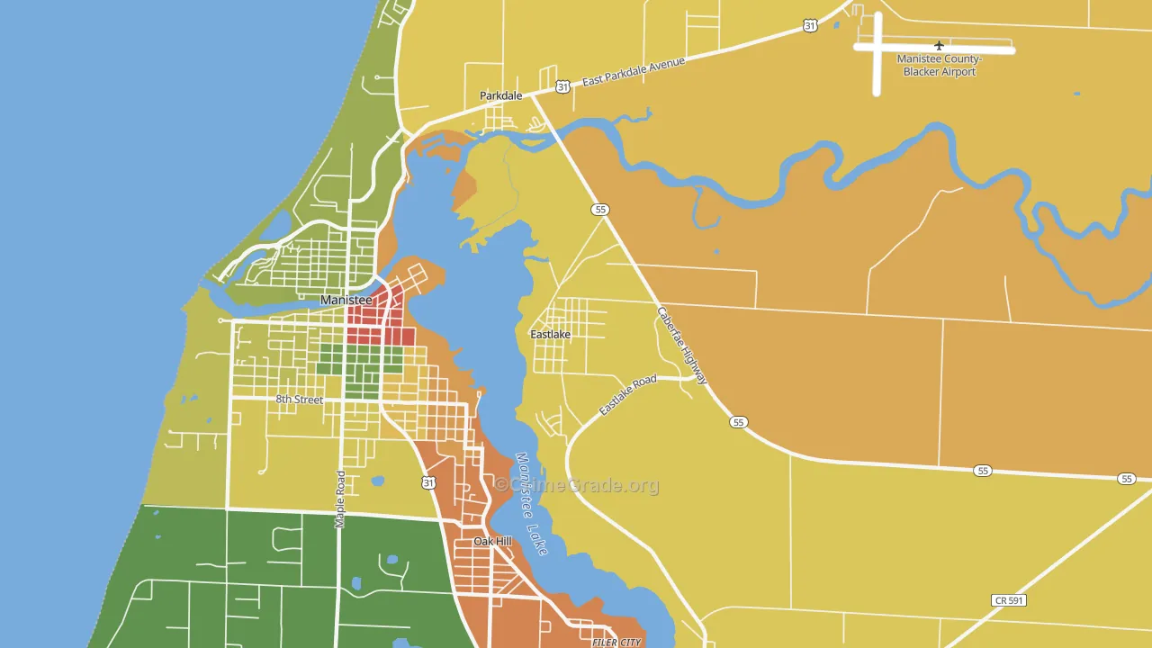 Eastlake, MI Map of Assault Rates
