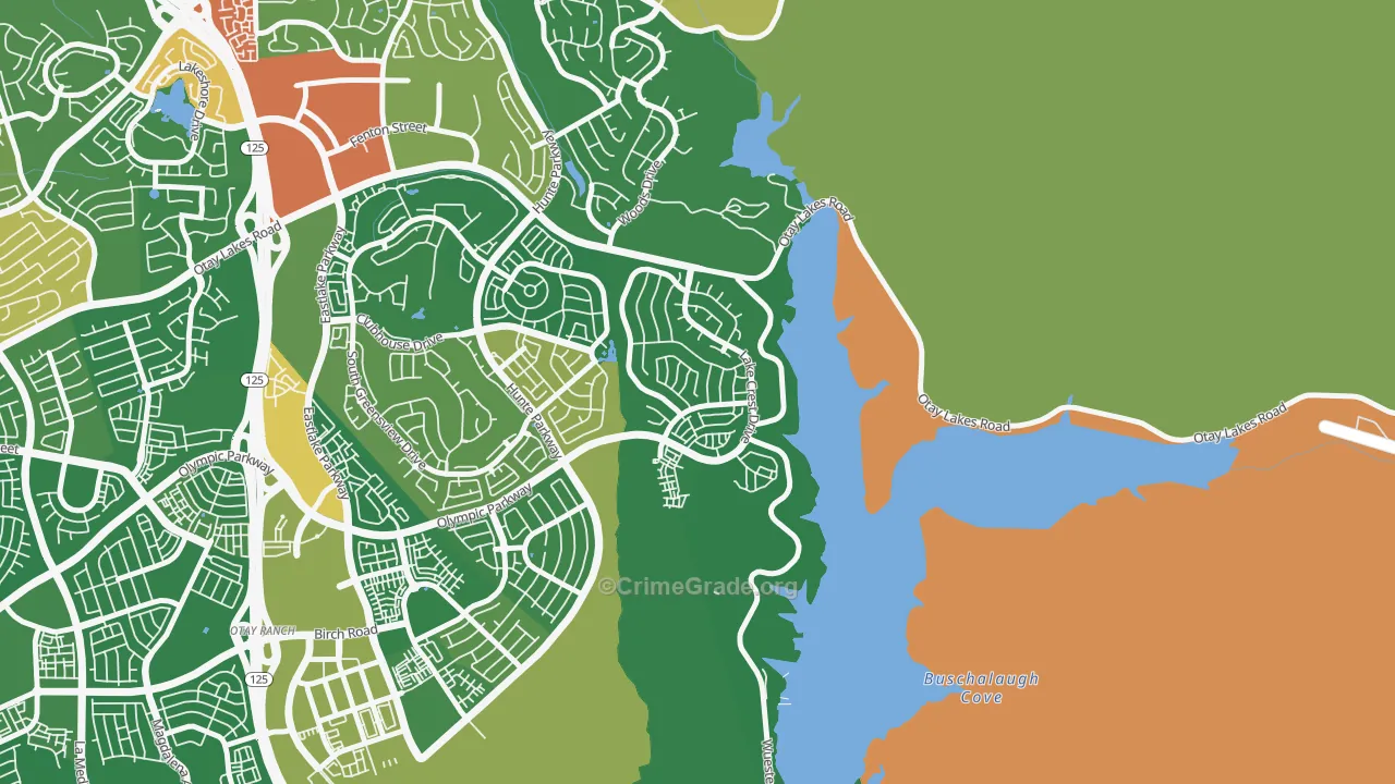 Eastlake Vistas, Chula Vista, CA Map of Assault Rates
