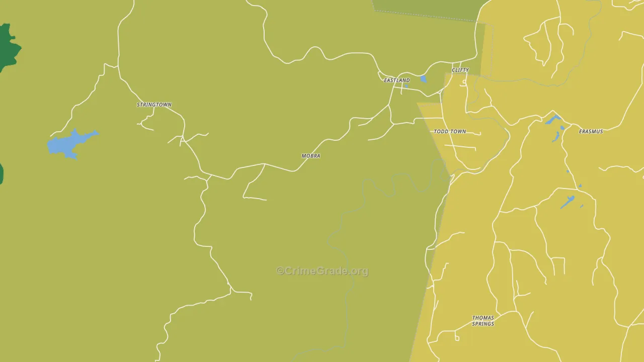Eastland, TN Map of Assault Rates