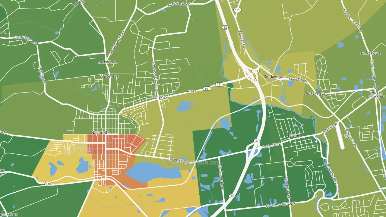 Eastlawn Gardens, PA Map of Assault Rates