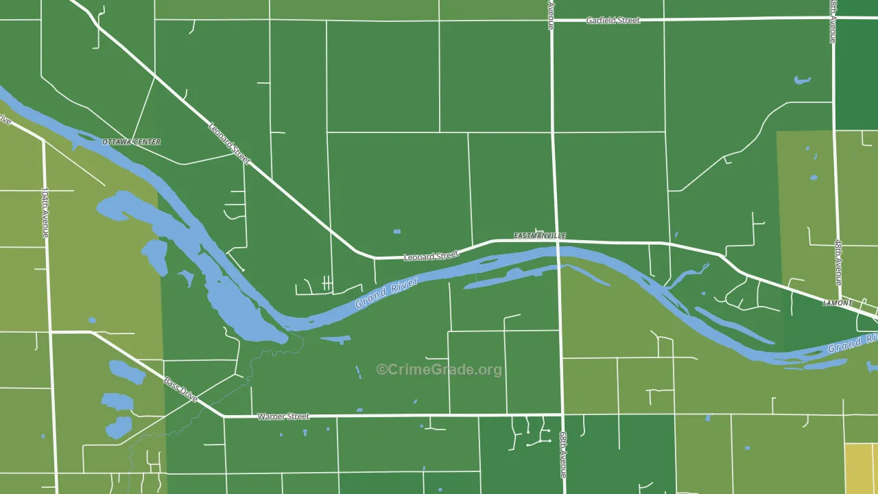 Eastmanville, MI Map of Assault Rates